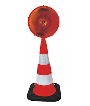 TL traffic cone with LED flash light 340 mm Ø